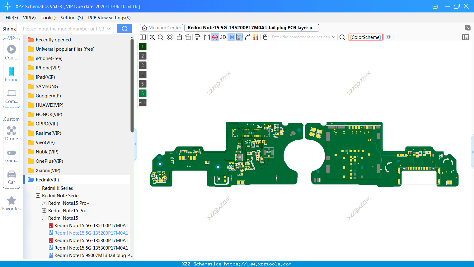 Redmi Note15 5G-135200P17M0A1 Tail Plug PCB Layer